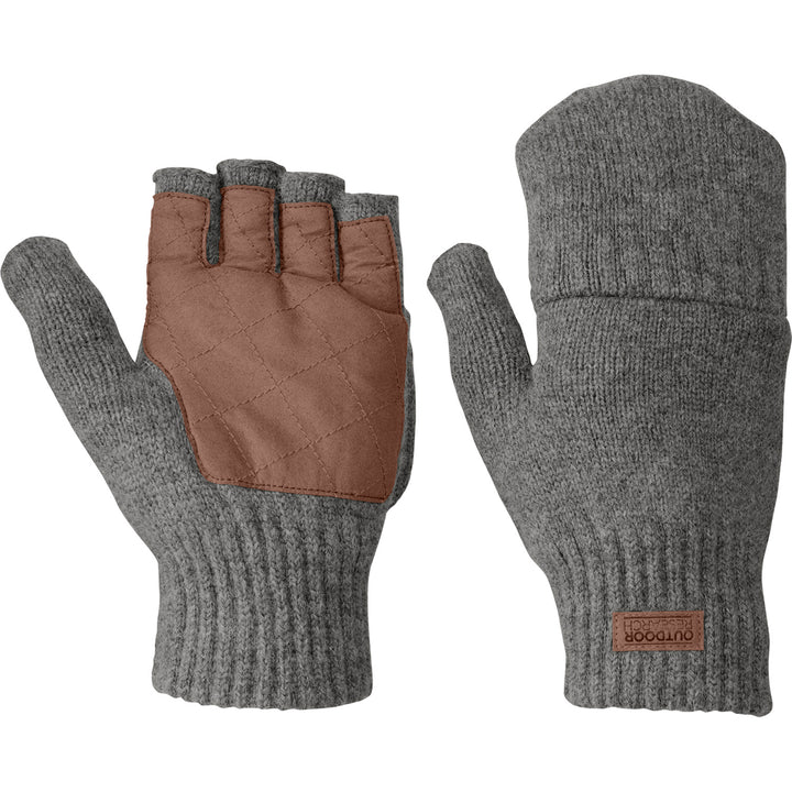 Outdoor Research Lost Coast Fingerless Mittens Pewter