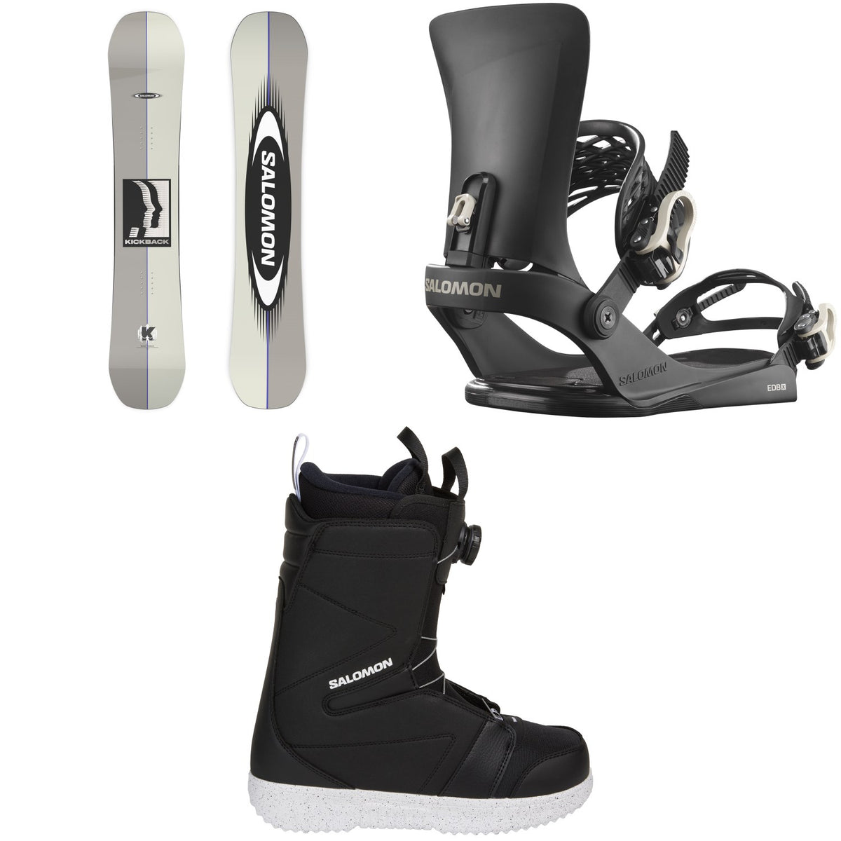 Salomon Kickback Snowboard + EDB X Snowboard Bindings + Faction Boa X Snowboard Boots 2027