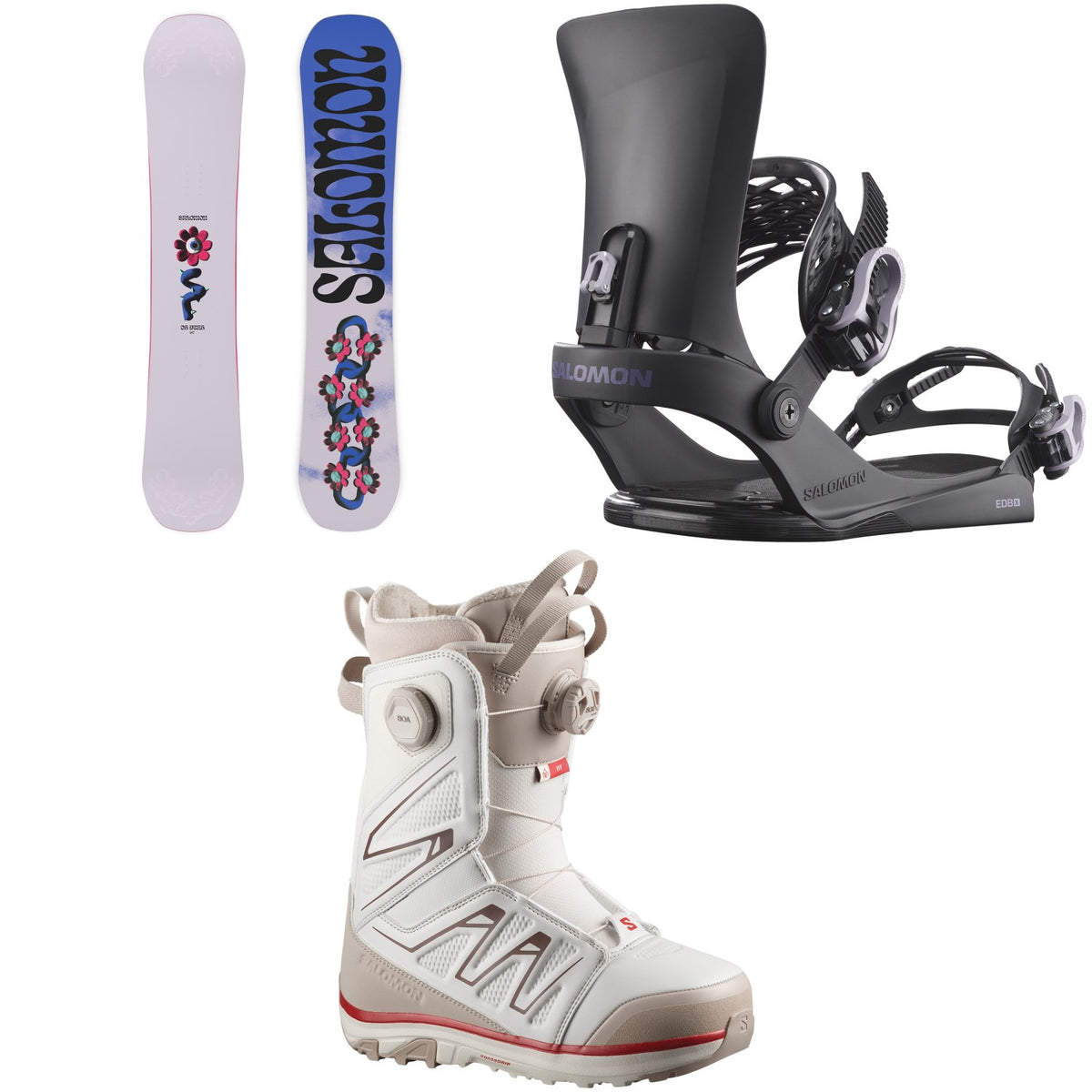 Salomon Oh Yeah Snowboard + EDB X Snowboard Bindings  + Ivy BOA SJ Snowboard Boots - Women's 2027