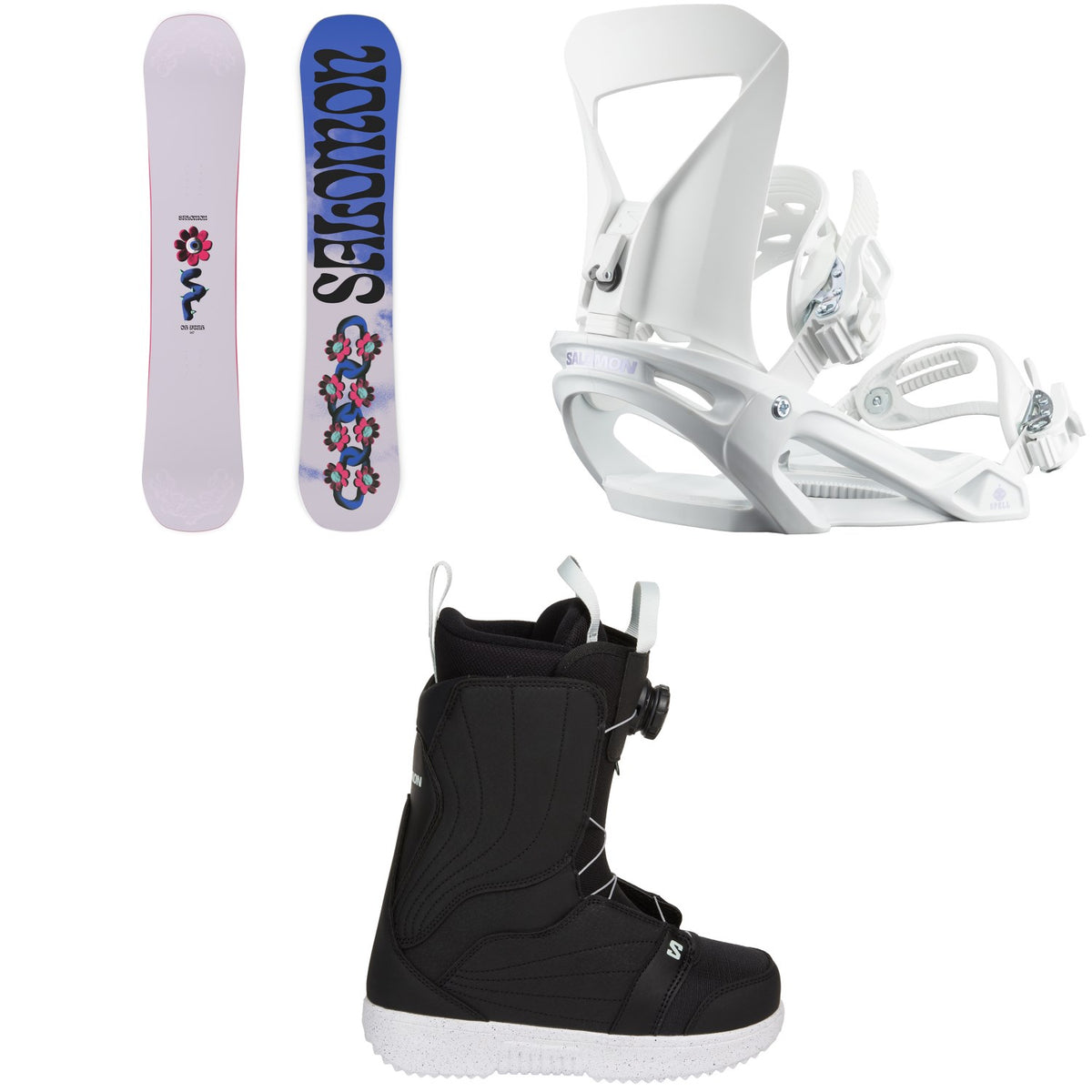 Salomon Oh Yeah Snowboard + Spell Snowboard Bindings + Pearl Boa X Snowboard Boots - Women's 2027