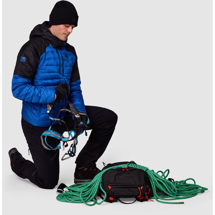 Outdoor Research Helium Down Hoodie - Men's Azurite/Black