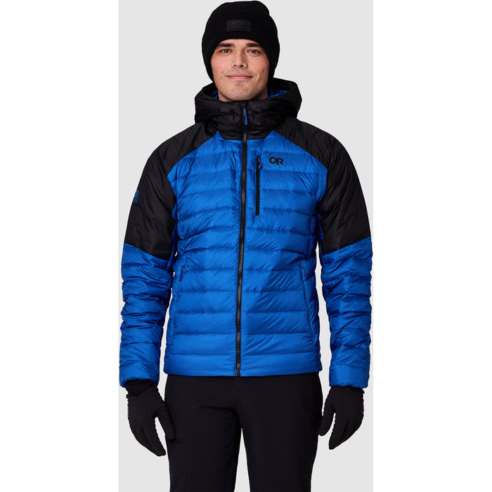 Outdoor Research Helium Down Hoodie - Men's Azurite/Black