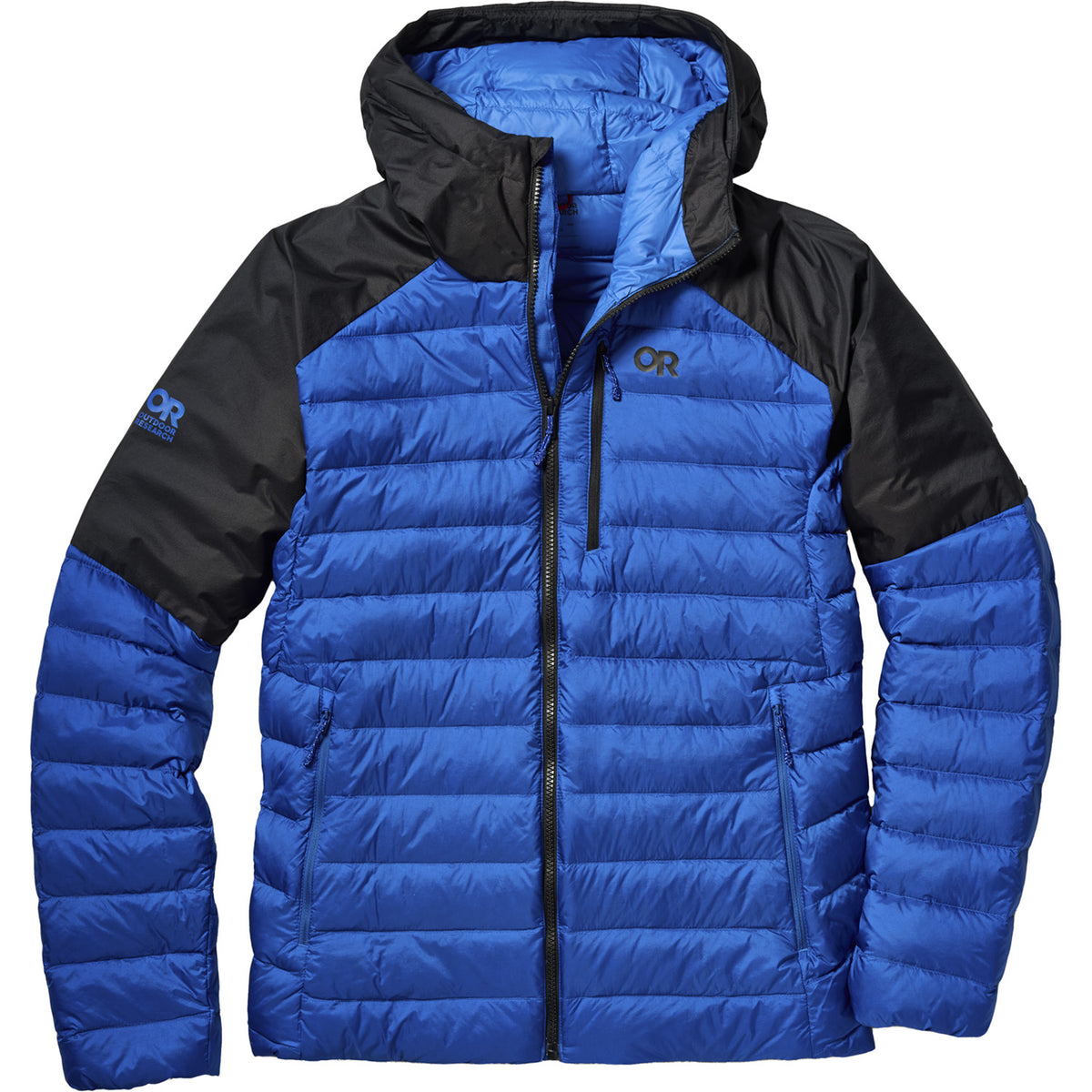 Outdoor Research Helium Down Hoodie - Men's Azurite/Black