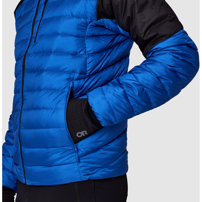 Outdoor Research Helium Down Hoodie - Men's Azurite/Black