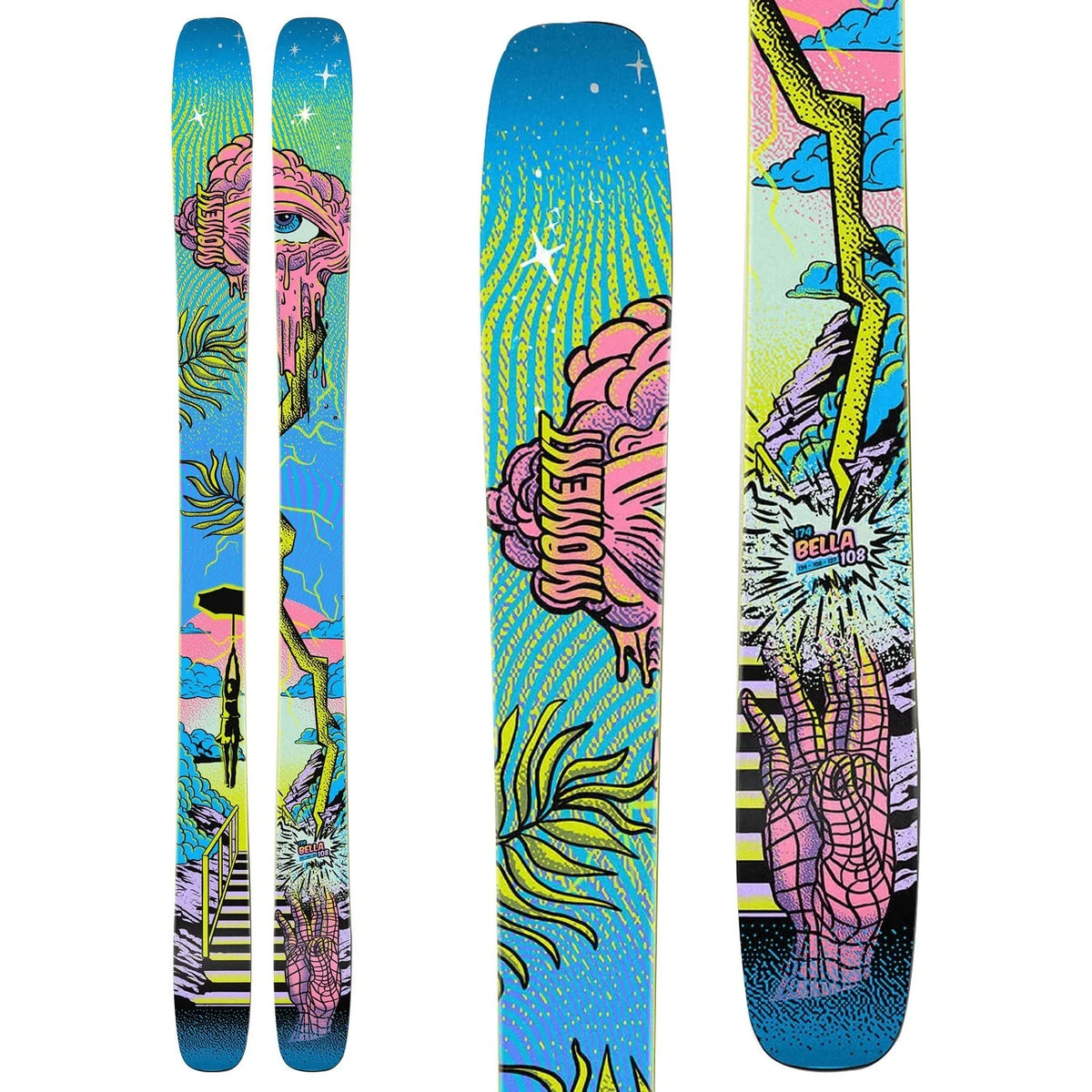 Moment Bella 108 Skis + Look Pivot 2.0 15 GW Ski Bindings - Women's 2026