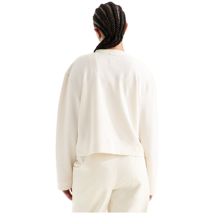 The North Face Ridge Path Waffle Long-Sleeve Henley Shirt - Women's White Dune