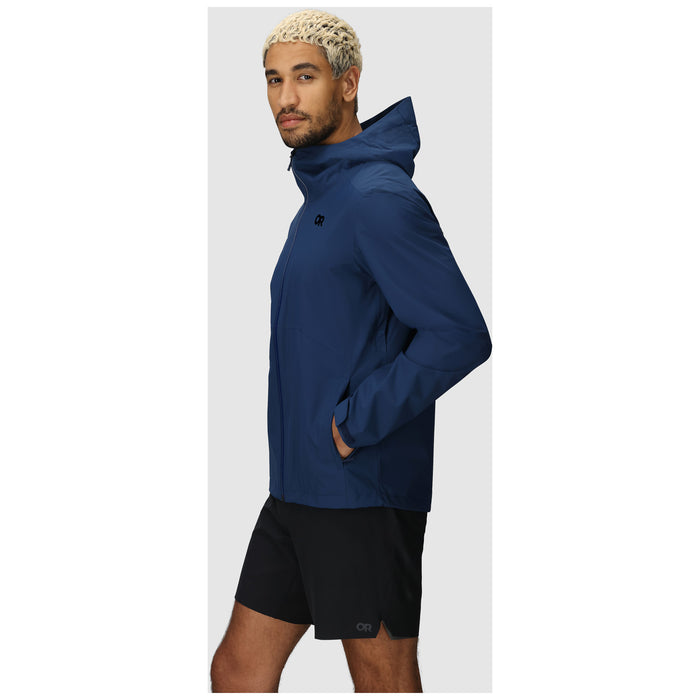 Outdoor Research Stratoburst Stretch Rain Jacket - Men's Solid Cenote