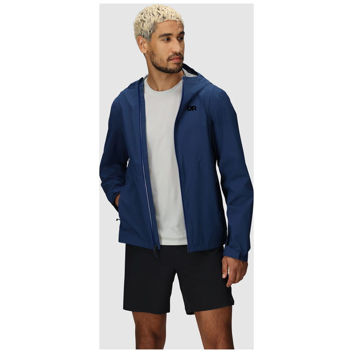 Outdoor Research Stratoburst Stretch Rain Jacket - Men's Solid Cenote