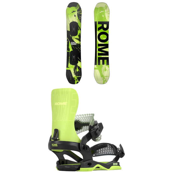 Rome Mechanic Snowboard + 390 Boss AW Snowboard Bindings 2027