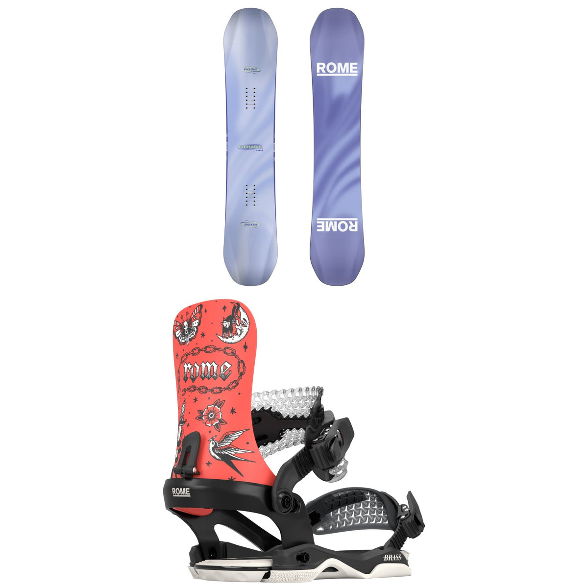 Rome Royal Snowboard + Brass AW Snowboard Bindings - Women's 2027