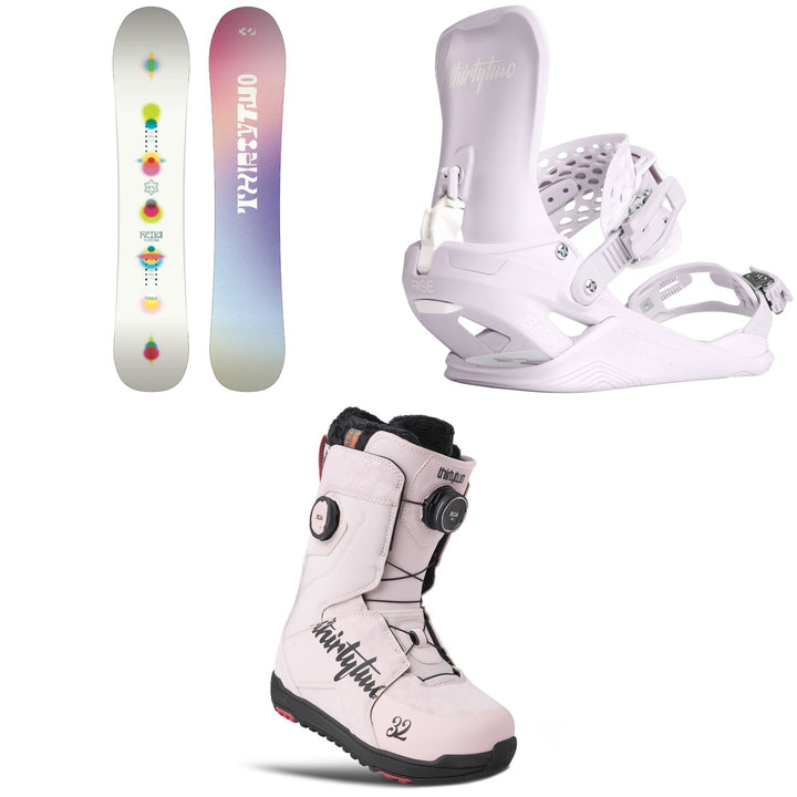thirtytwo Reiki Snowboard + Basin FASE Snowboard Bindings + Lashed Double Boa Snowboard Boots - Women's 2027