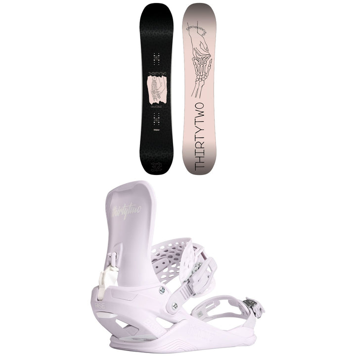 thirtytwo Crucible Snowboard + Basin FASE Snowboard Bindings - Women's 2027