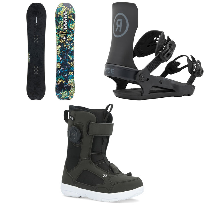 K2 Passport Jr Snowboard + Ride Specter Jr Snowboard Bindings + Norris Snowboard Boots - Kids 2027