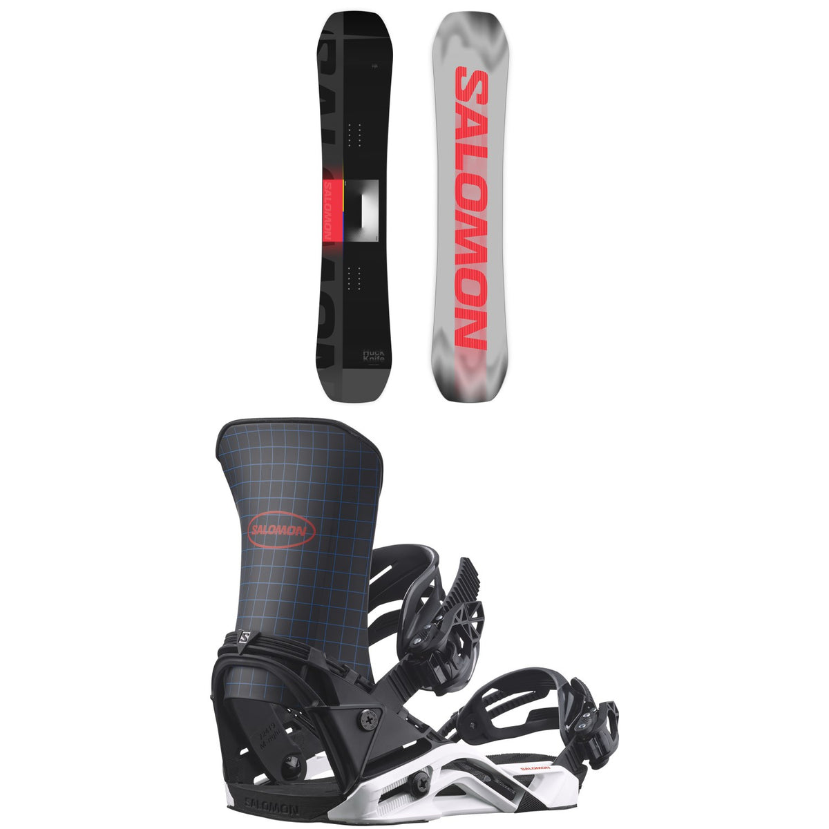 Salomon Huck Knife Pro Snowboard + District Snowboard Bindings 2027