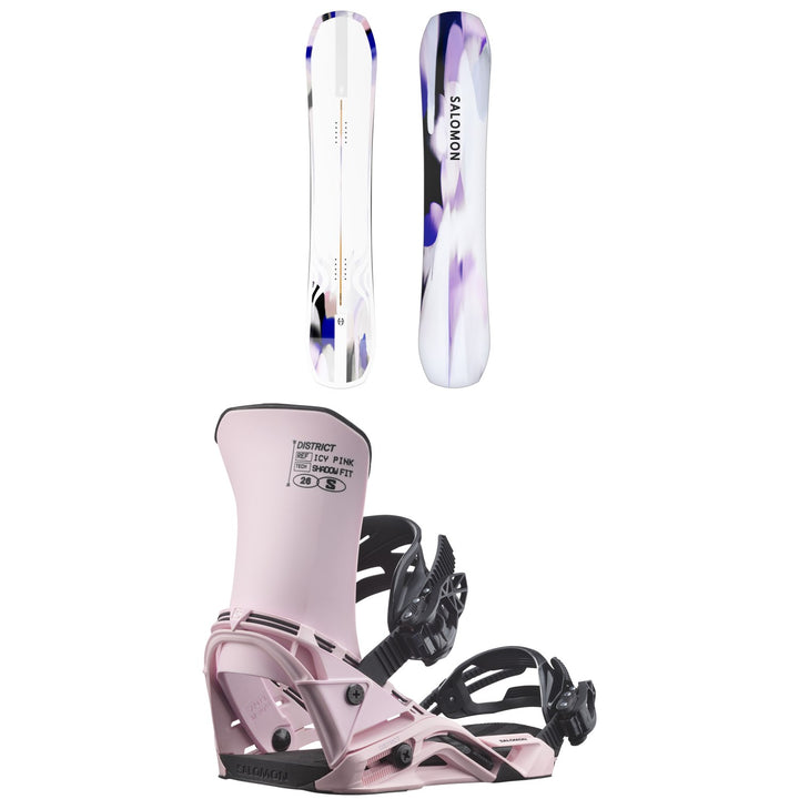 Salomon Rumble Fish Snowboard + District Snowboard Bindings - Women's 2027