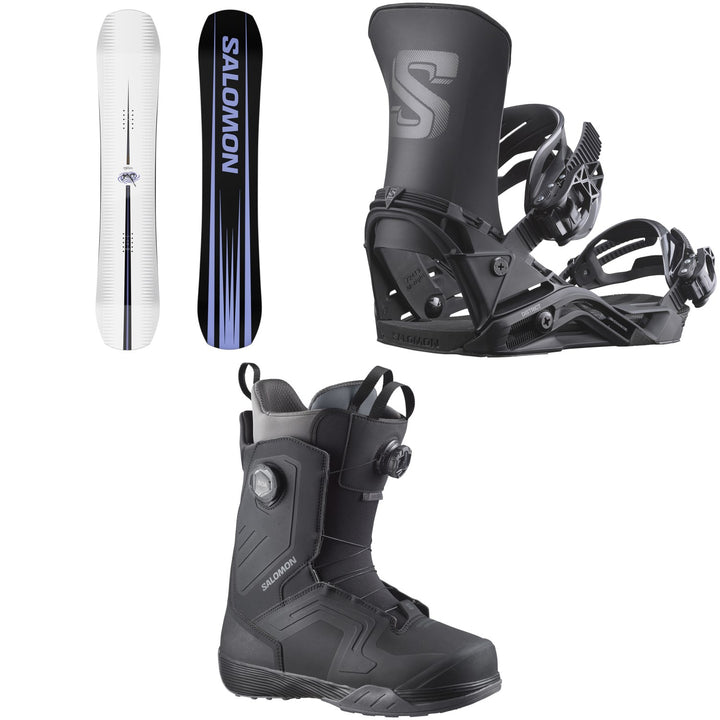 Salomon Assassin Snowboard + District Snowboard Bindings + Dialogue Dual Boa Snowboard Boots 2027