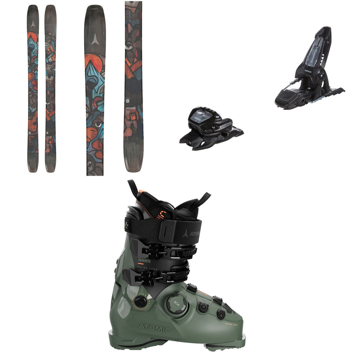 Atomic Bent 100 Skis + Marker Griffon 13 ID Ski Bindings + Atomic Hawx Prime 120 S BOA GW Ski Boots 2026