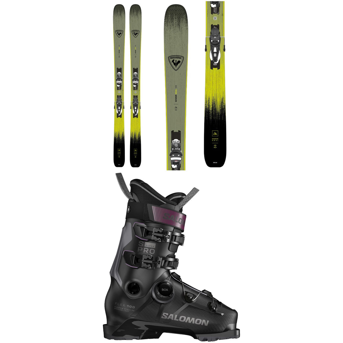 Rossignol Sender Soul 102 Skis + NX 12 Konect Bindings + Salomon S/Pro Supra BOA 100 Ski Boots 2026