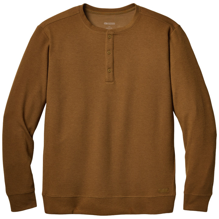 Outdoor Research Eclipse Waffle Long Sleeve Henley - Men's Pecan