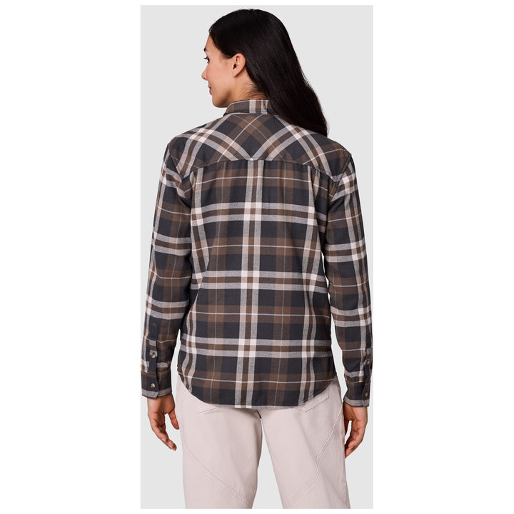 Outdoor Research Feedback Flannel Twill Shirt - Women's Gravel Plaid