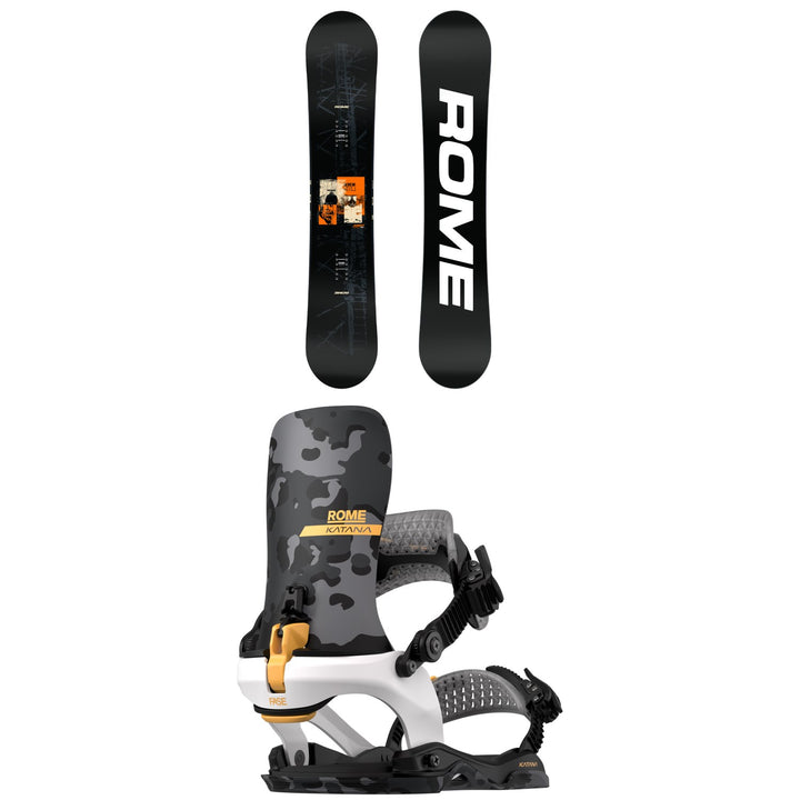 Rome Agent Pro Snowboard + Katana AW FASE LTD Snowboard Bindings 2027