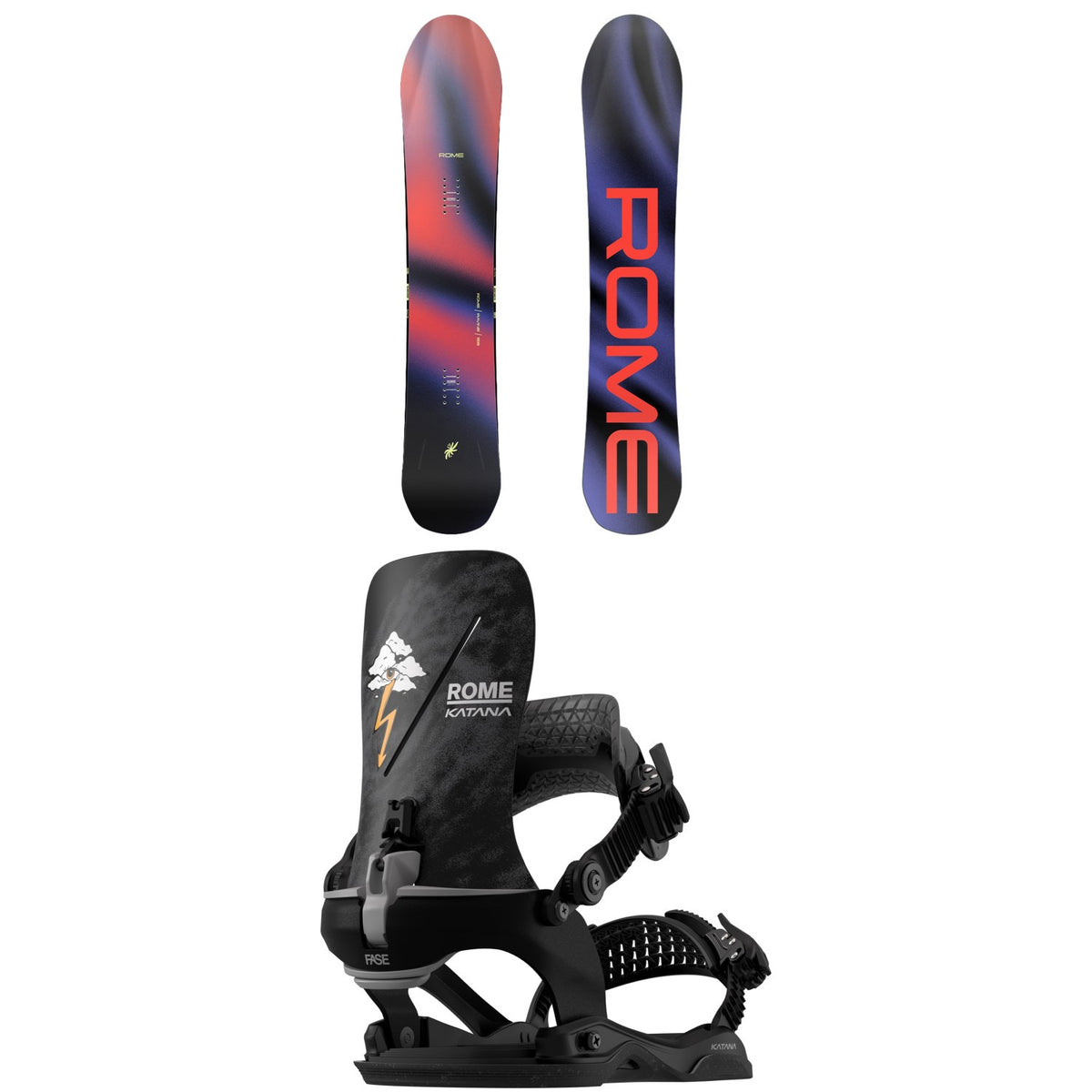 Rome Ravine Snowboard + Katana AW FASE Pro Snowboard Bindings 2027
