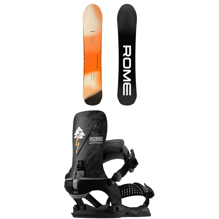 Rome Ravine Pro Snowboard + Katana AW FASE Pro Snowboard Bindings 2027