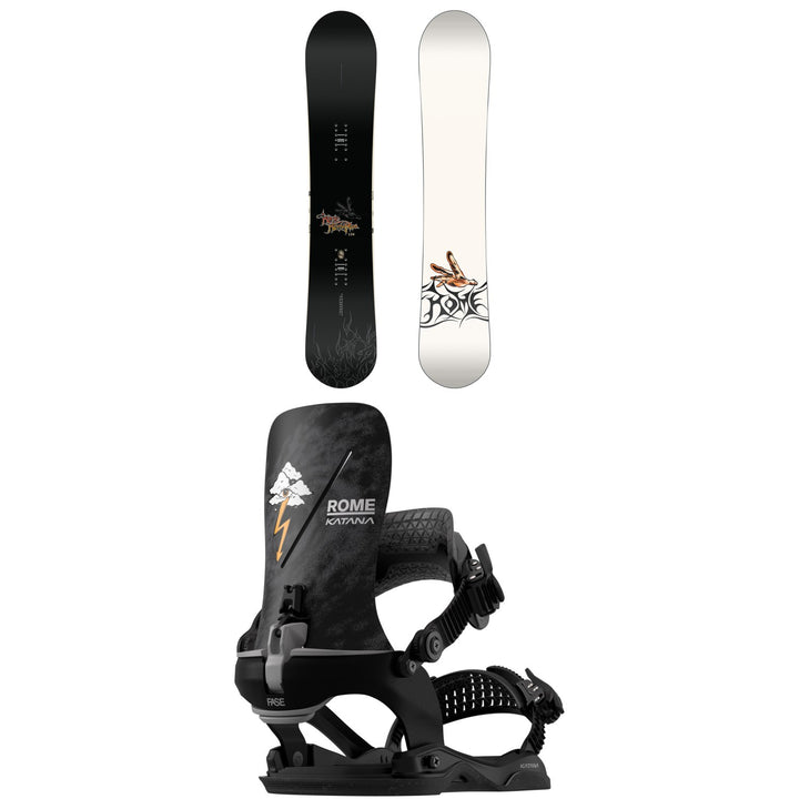 Rome Rene Pro Snowboard + Katana AW FASE Pro Snowboard Bindings 2027