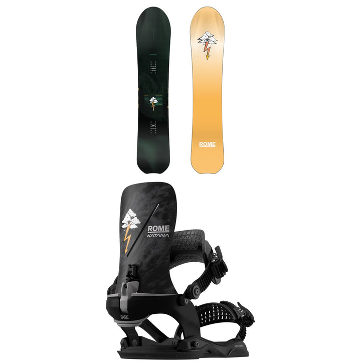 Rome Stale Fish Snowboard + Katana AW FASE Pro Snowboard Bindings 2027