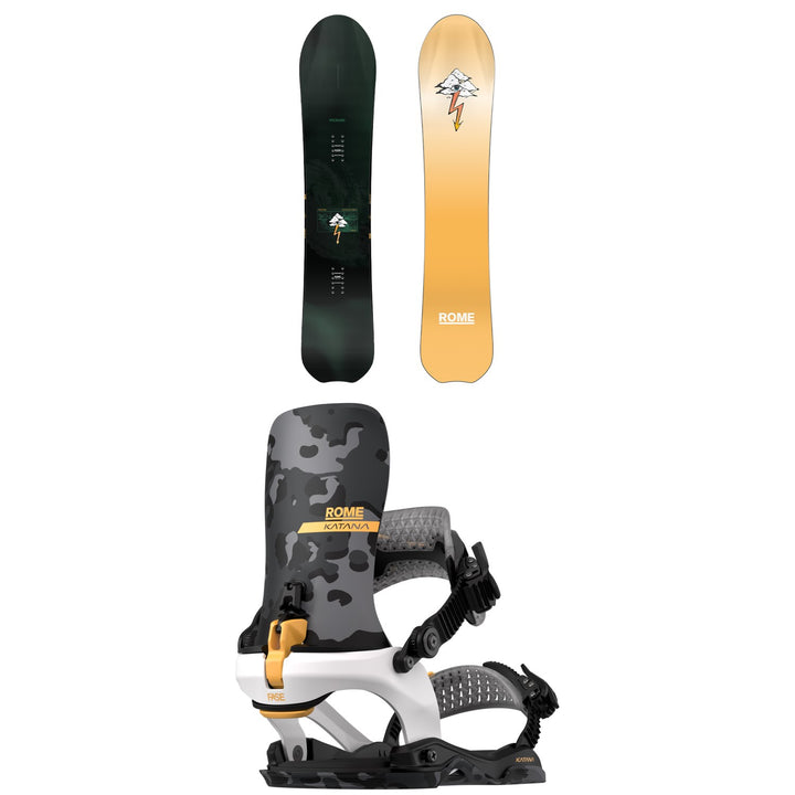 Rome Stale Fish Snowboard + Katana AW FASE LTD Snowboard Bindings 2027