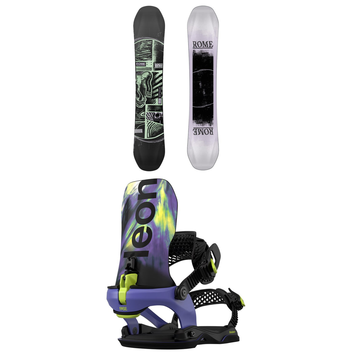 Rome Boneless Snowboard + Bataleon Blaster AW FASE LTD Snowboard Bindings 2027