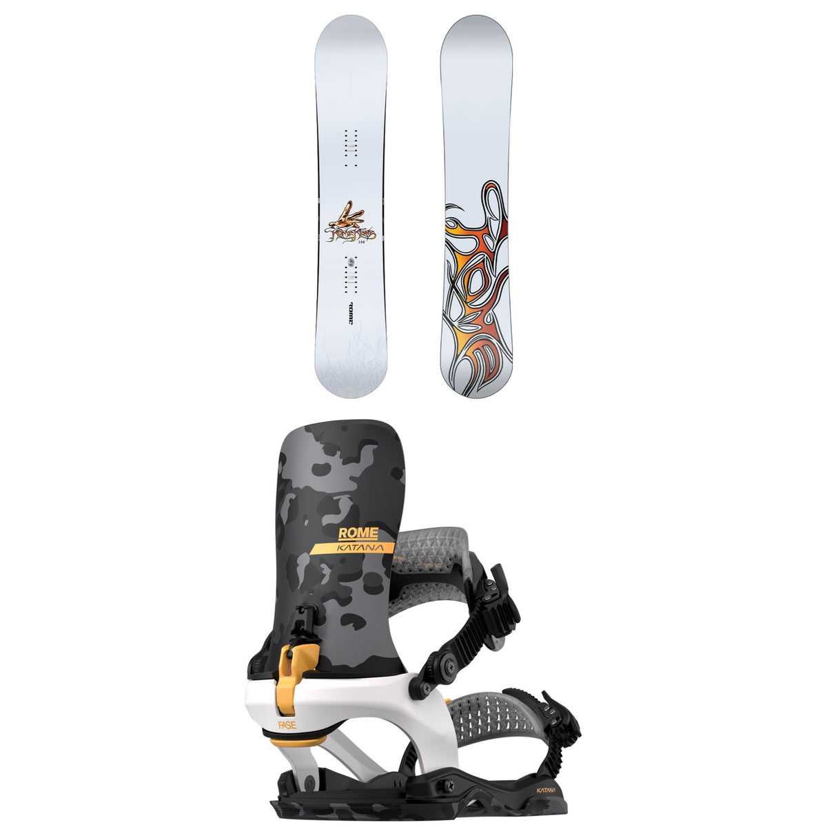 Rome Rene Snowboard + Katana AW FASE LTD Snowboard Bindings 2027