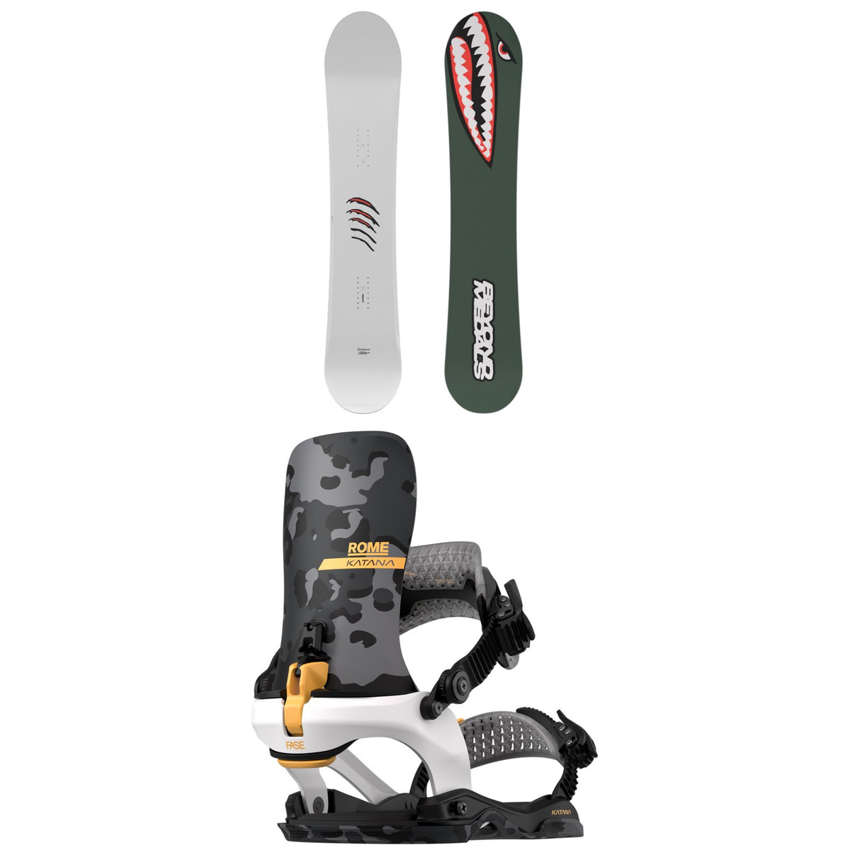 Bataleon Tornado x Beyond Medals Snowboard + Rome Katana AW FASE LTD Snowboard Bindings 2027