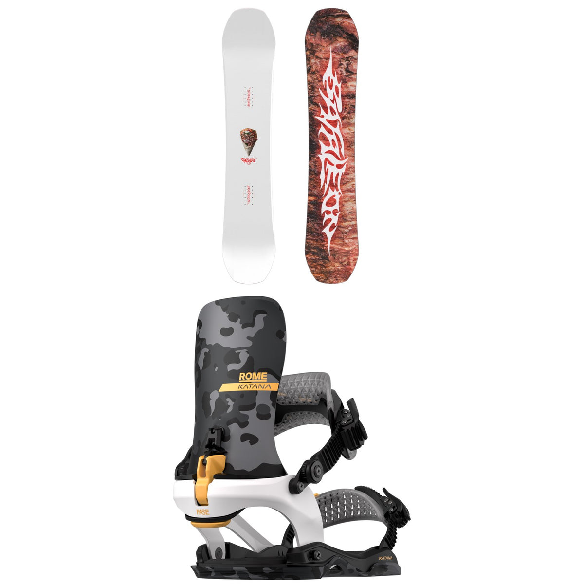 Bataleon Stereo Team Snowboard + Rome Katana AW FASE LTD Snowboard Bindings 2027