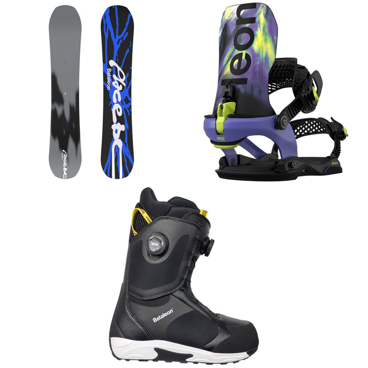 Bataleon Placebo Snowboard + Blaster AW FASE LTD Snowboard Bindings + Rave Double Boa Snowboard Boots 2027