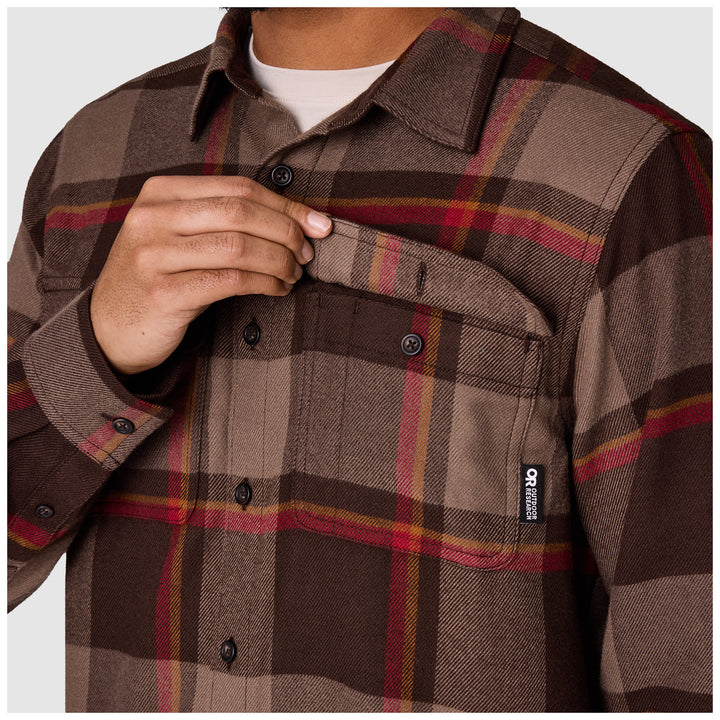 Outdoor Research Feedback Flannel Twill Shirt - Men's Chestnut Plaid