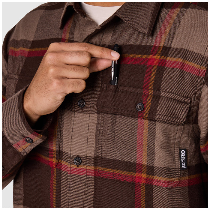 Outdoor Research Feedback Flannel Twill Shirt - Men's Chestnut Plaid