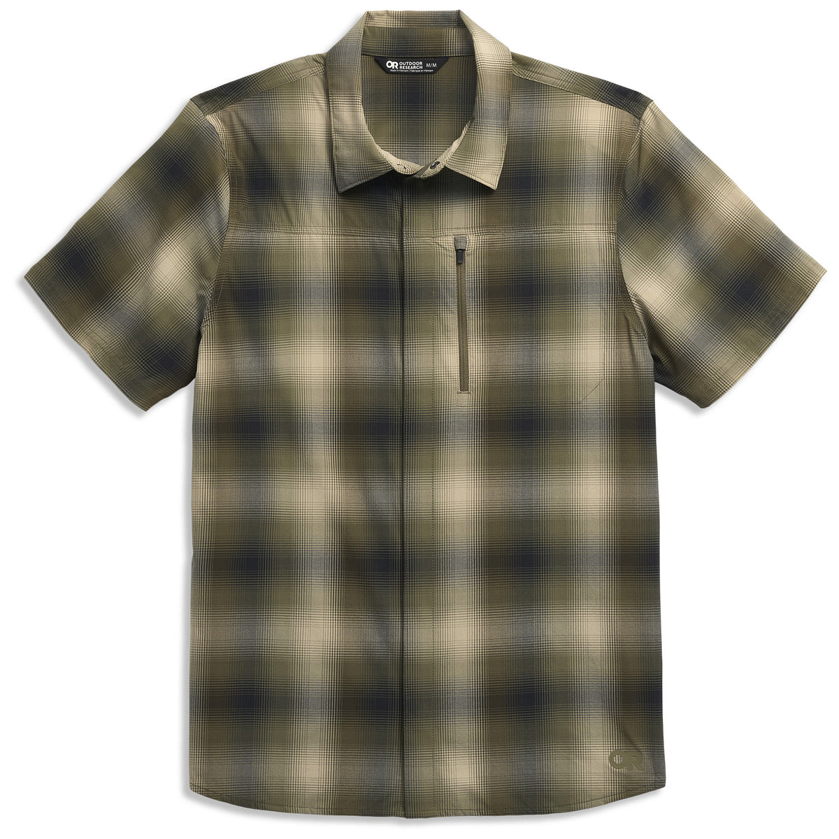 Outdoor Research Astroman Short Sleeve Sun Shirt - Men's Ranger Green Plaid