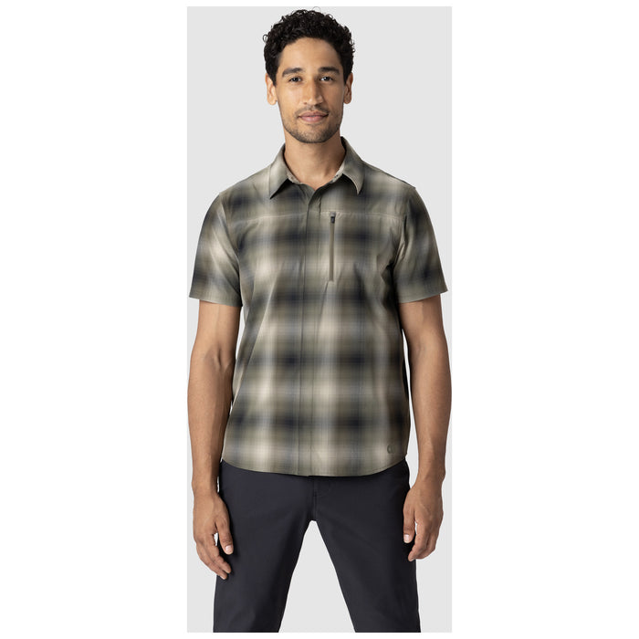 Outdoor Research Astroman Short Sleeve Sun Shirt - Men's Ranger Green Plaid