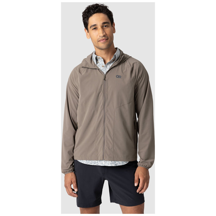 Outdoor Research Astroman Full Zip Sun Hoodie - Men's Gravel