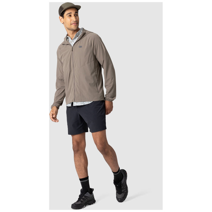 Outdoor Research Astroman Full Zip Sun Hoodie - Men's Gravel