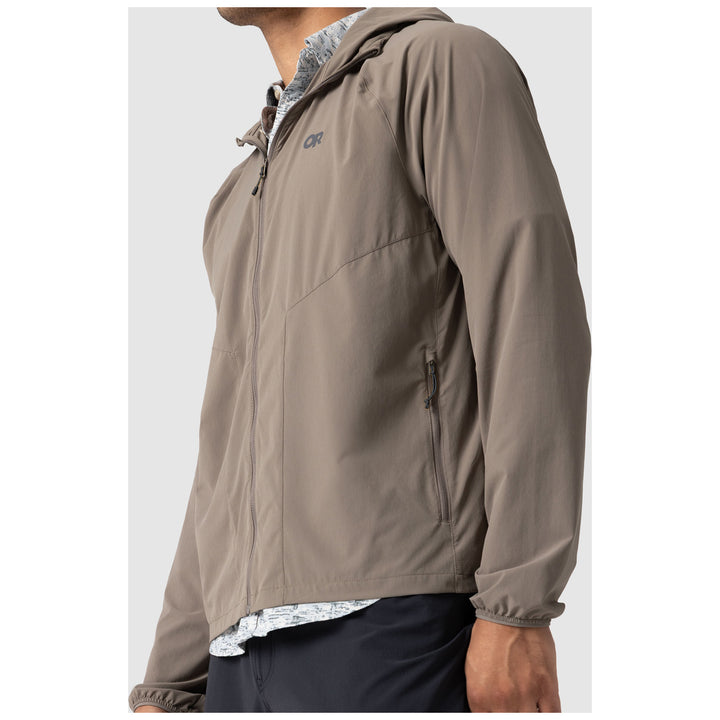 Outdoor Research Astroman Full Zip Sun Hoodie - Men's Gravel
