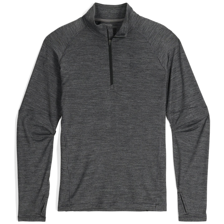 Outdoor Research Alpine Onset Merino 150 Quarter Zip Top - Men's Black Heather