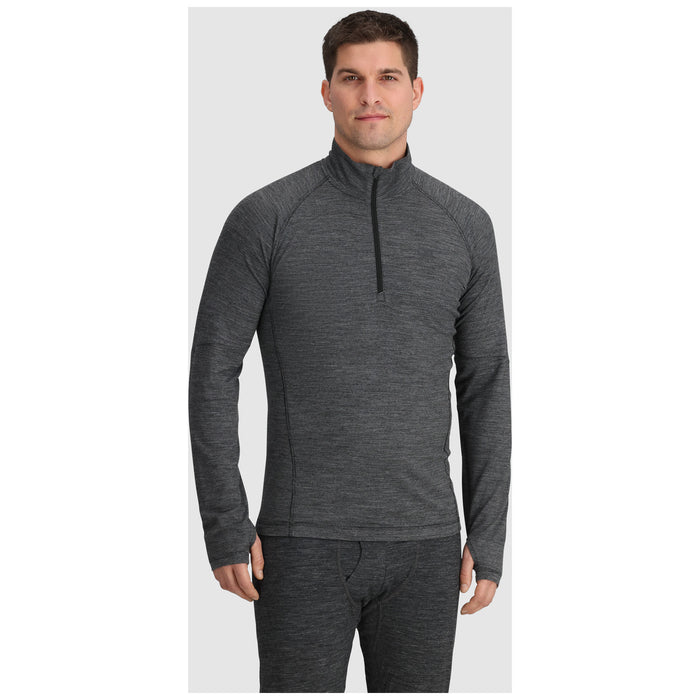 Outdoor Research Alpine Onset Merino 150 Quarter Zip Top - Men's Black Heather