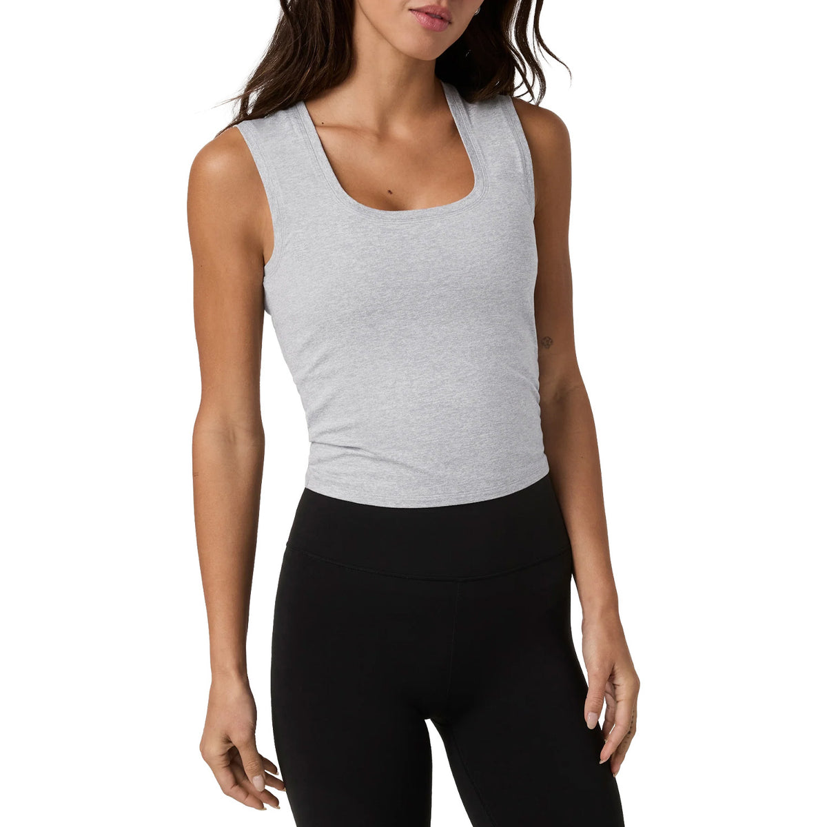 Vuori Halo Essential Scoop Tank Top - Women's Pale Grey Heather