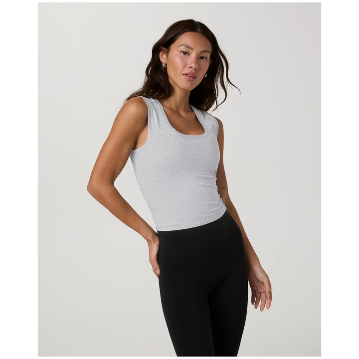 Vuori Halo Essential Scoop Tank Top - Women's Pale Grey Heather
