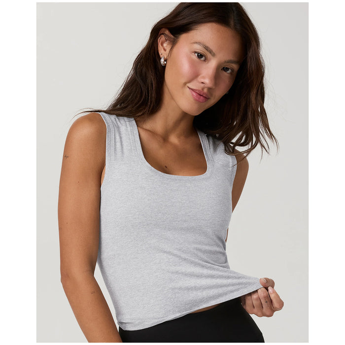 Vuori Halo Essential Scoop Tank Top - Women's Pale Grey Heather