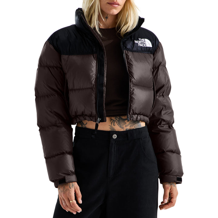The North Face Nuptse Short Jacket - Women's Dark Chestnut/TNF Black