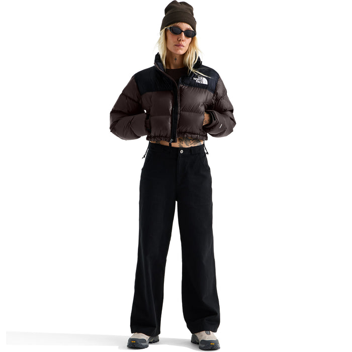The North Face Nuptse Short Jacket - Women's Dark Chestnut/TNF Black