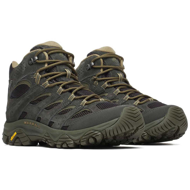 Merrell Moab 3 Mid WP Wide Width Shoes - Men's Black/Beluga